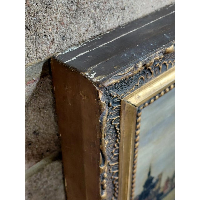 Framed Signed Giovanni Columbo Bustling Cityscape For Sale - Image 14 of 14