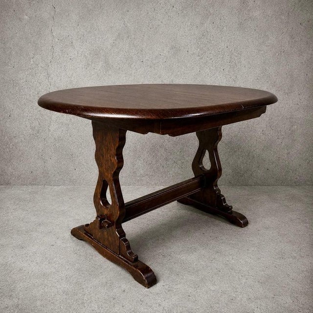 Vintage Oak Extending Dining Table For Sale - Image 10 of 10