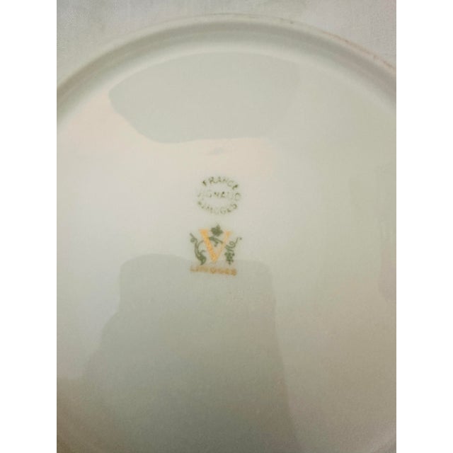 Vintage Set of 3 Gold Trim Vignaud Limoges Soup Bowls For Sale In Palm Springs - Image 6 of 6