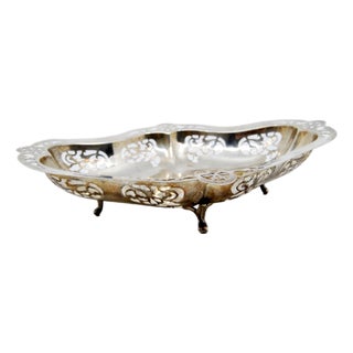 Fruit Bowl in Cut Silver For Sale