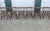 Vintage solid hard rock maple dining chairs with cushions are sturdy and are in good shape. They have a few imperfections....