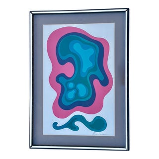 1960s Original Henry Baviera Hand-Signed French Lithograph For Sale