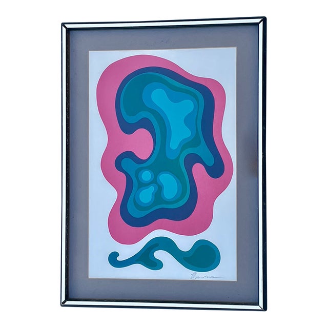 1960s Original Henry Baviera Hand-Signed French Lithograph For Sale