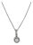 0.51ctw Igi Diamond Halo Pendant Necklace 14k White Gold Wheat Chain For Sale