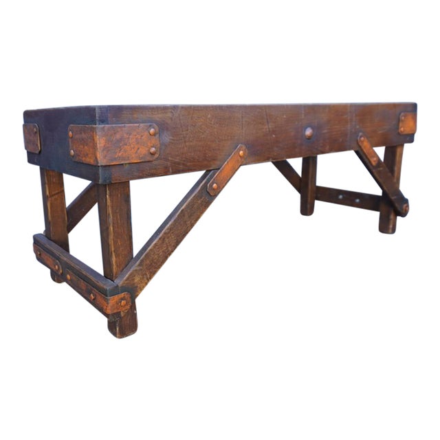 1930s Monterey Classic Bench in Smoky Maple For Sale