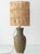 Mid-Century Modern French Pottery Table Lamp with Raffia Lampshade from Accolay Studio, 1950s For Sale - Image 6 of 13