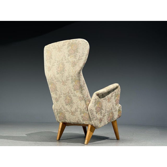 Carl Gustaf Hiort Af Ornäs, Armchair, Fabric, Lacquered Wood, Finland, 1940s For Sale - Image 9 of 10