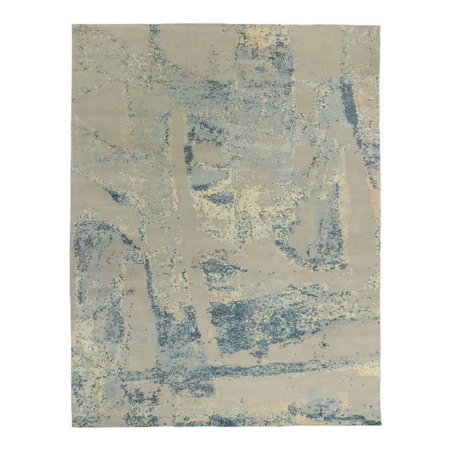 2020s William Baziotes Style Wool and Silk Rug, 09'01 X 11'10 For Sale