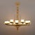 Mid-Century Modern Brass and Murano Glass Big Chandelier For Sale - Image 4 of 12