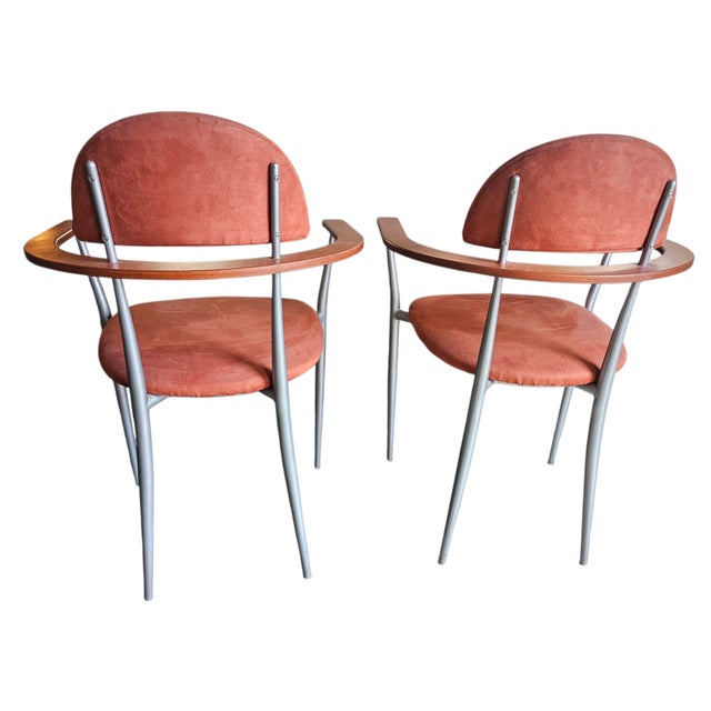 1980s 1980s Attributed to Post Modern Italian Pair of "Stiletto" Chairs For Sale - Image 5 of 11