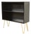 Paul McCobb Planner Group Black Lacquered Bookcase on Hairpin Legs, Newly Refinished For Sale