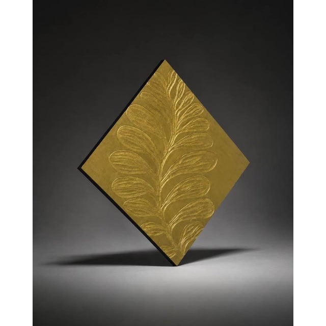 Late 20th Century Late 20th Century Gold Leaf Botanical Relief Wall Plaque For Sale - Image 5 of 10
