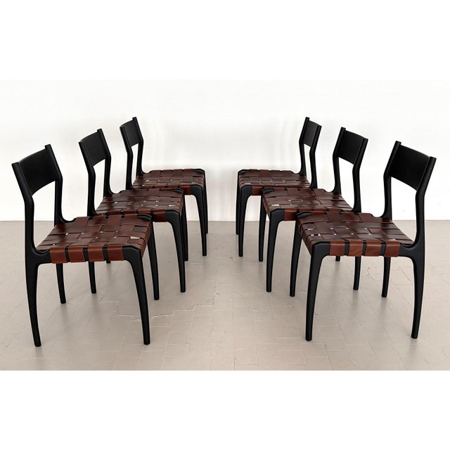 Mid-Century Modern Italian Dining Chairs by Piero Palange and Werther Toffoloni, 1970s, Set of 6 For Sale - Image 3 of 17