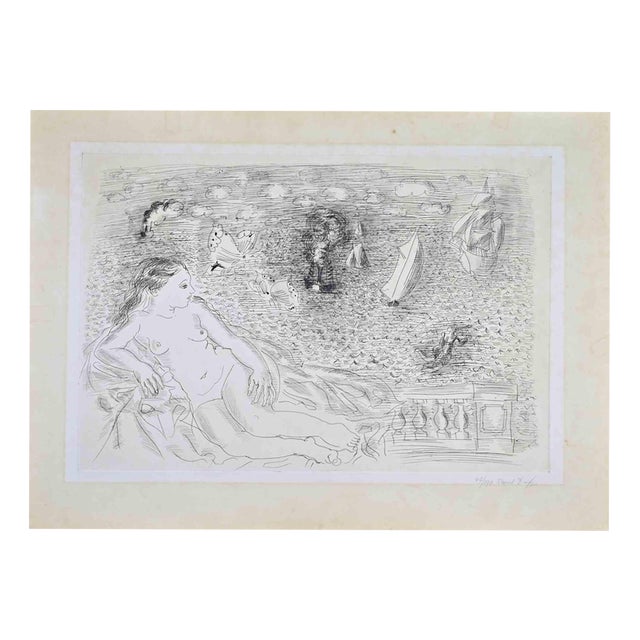 Raoul Dufy, Nude, Bather Before the Sea, 1929, Etching For Sale