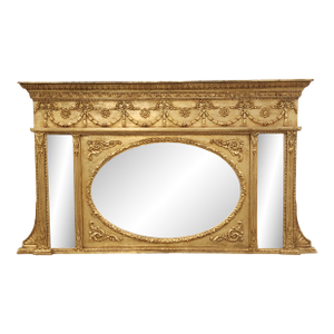 Early 19th Century Regency Overmantel Giltwood Mirror
