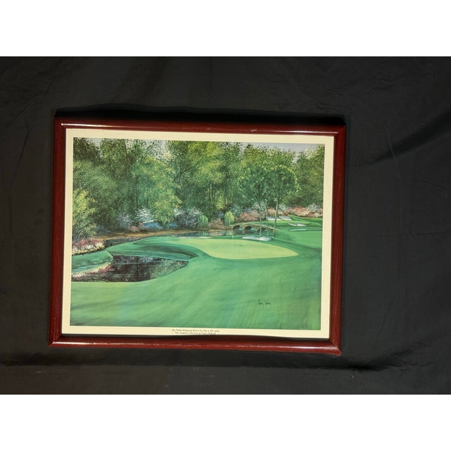 Late 20th Century Framed Augusta National White Dogwood Hole #11 Golf Print For Sale - Image 9 of 9