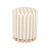 Dex Beige Cabana Striped Linen Ottoman For Sale - Image 4 of 7