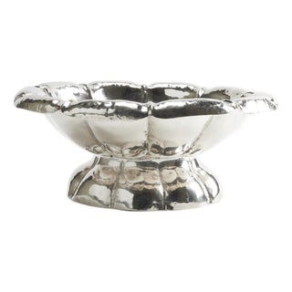 1920s Hammered Silver Centerpiece by Josef Hoffman For Sale