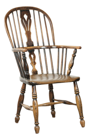 Antique English Windsor Highback Chair, 1800s