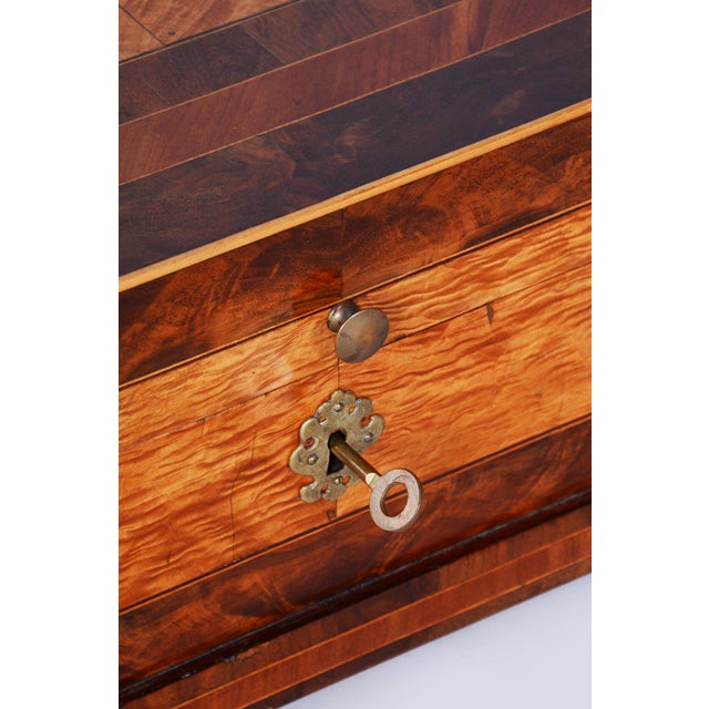 Biedermeier Jewelry Box in Ash, Maple, Spruce & Walnut, Czech, 1820s For Sale - Image 12 of 18