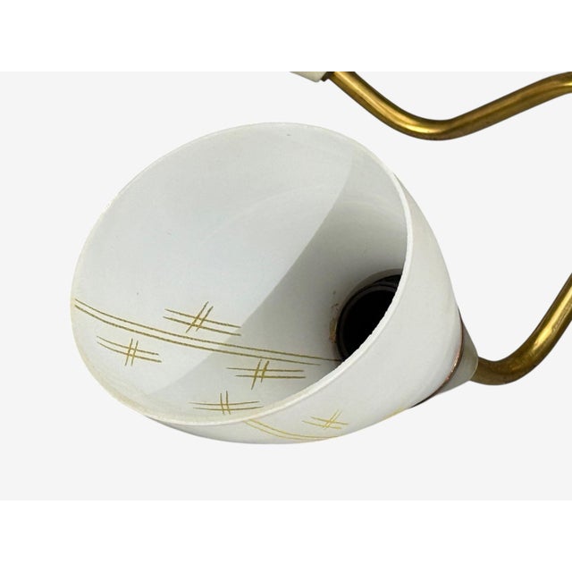 Swedish Modern, Pendant Light, Opaline Glass, Brass, Sweden, 1940s For Sale - Image 9 of 10