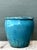 Vintage Blue Glazed Ceramic Planter For Sale - Image 11 of 12