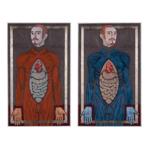 Salvatore Travascio, Cosmas and Damian, 2012, Paint on Paper For Sale