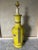 marked italy on bottom hollywood regency james mont style terracotta or pottery lamp wonderful lemon yellow crazed urn...