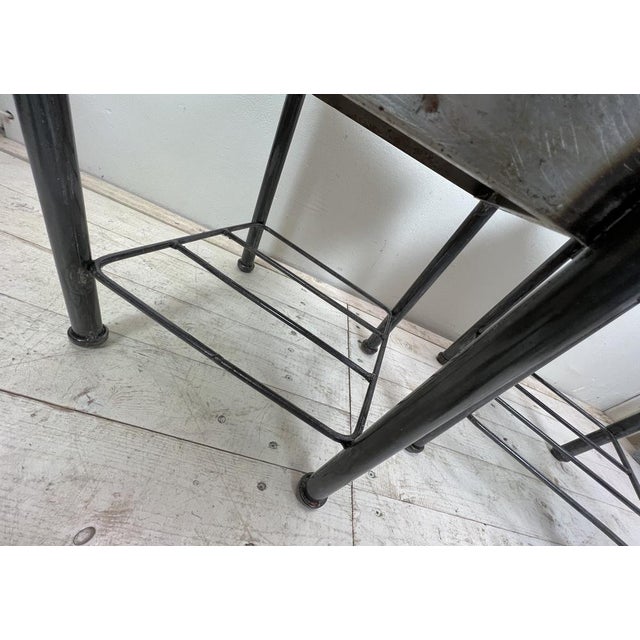French Industrial Steel Nightstands, 1950s, Set of 2 For Sale - Image 10 of 17