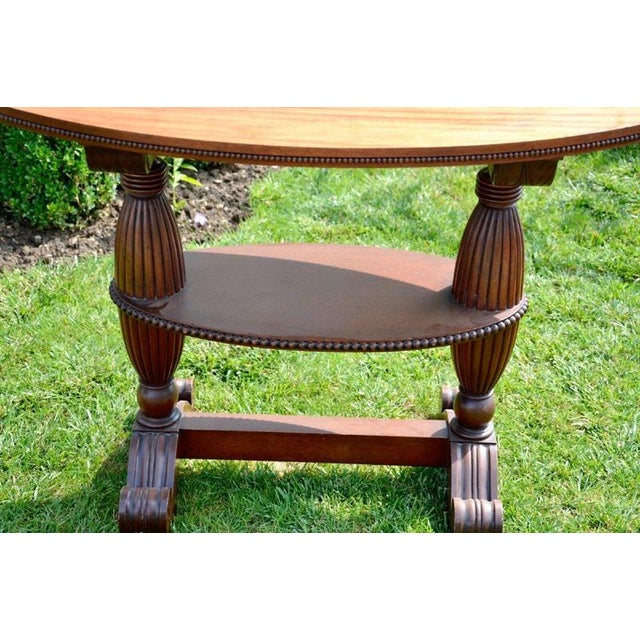 Oval Pedestal Table in Mahogany For Sale - Image 3 of 8