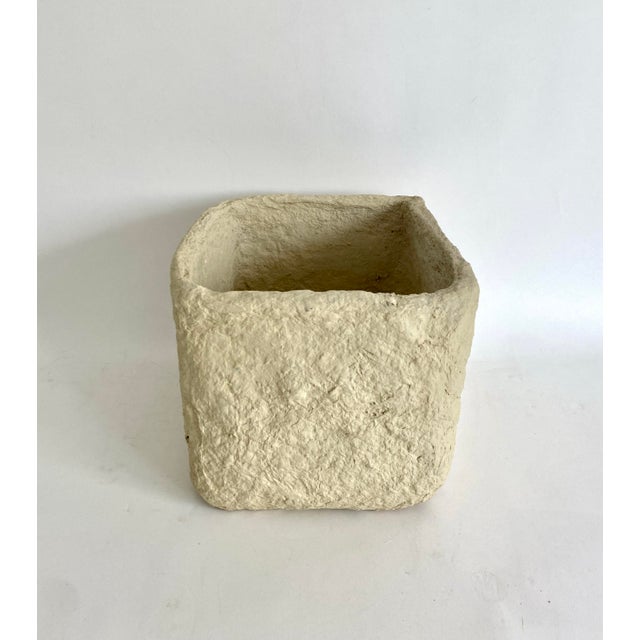 Cream Handcrafted Paper Mache Oblong Bowl For Sale - Image 8 of 10