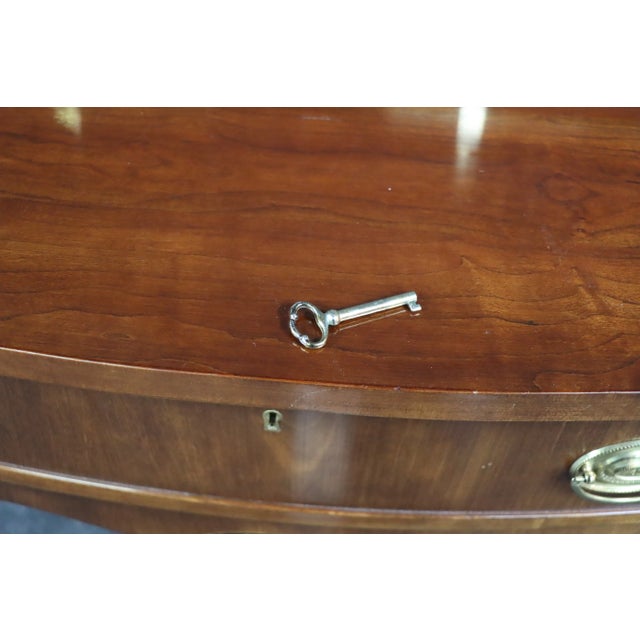 Statton Hepplewhite Style Cherry Serpentine Sideboard For Sale - Image 11 of 12