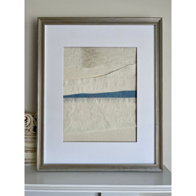 2020s Contemporary Semi-Abstract​ Mixed Media Nautical Sailcloth Landscape​ - By JJ-Hogan | You Will Change the World, Framed For Sale - Image 5 of 7