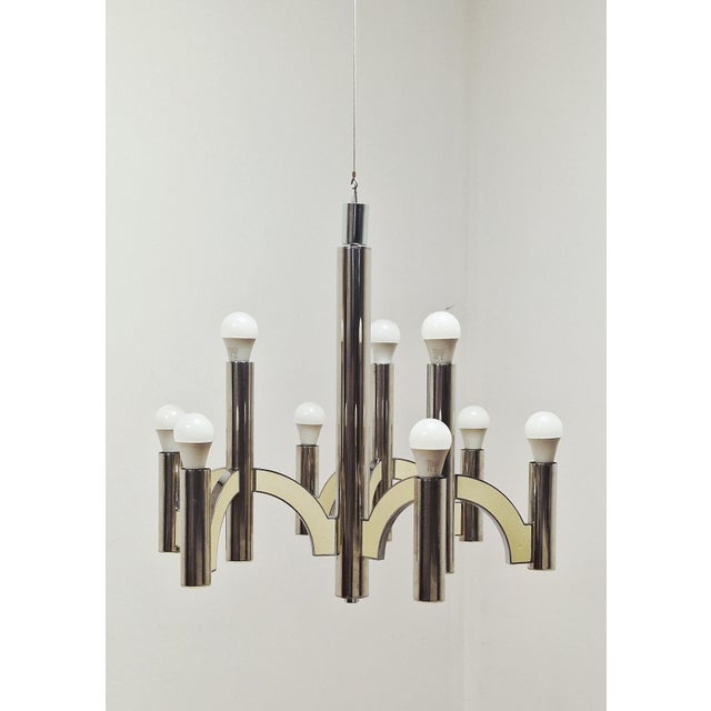 Vintage Chandelier by Gaetano Sciolari for Sciolari, 1970s For Sale - Image 10 of 10