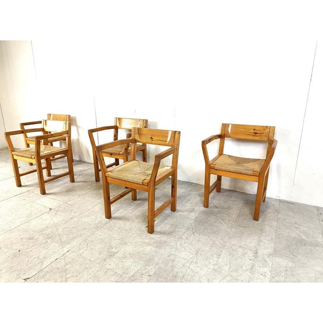 Vintage Scandinavian Pinewood Dining Chairs from GM Mobler, 1960s, Set of 5 For Sale - Image 9 of 13