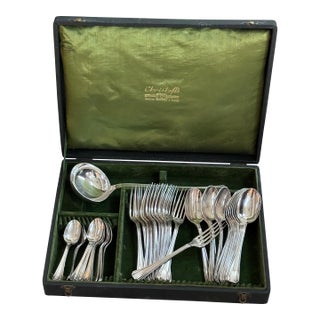Vintage Christofle Silver Plate Cutlery - Set of 36 Piece For Sale