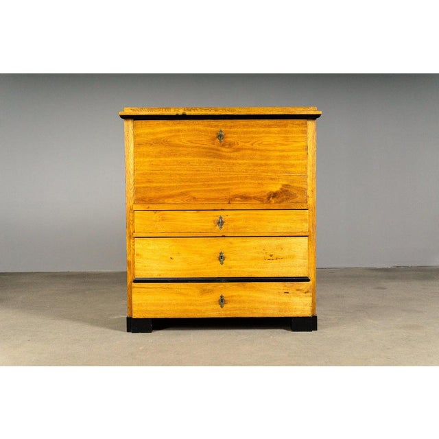 Biedermeier Secretary Desk in Solid Wood For Sale - Image 5 of 18
