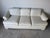 Vintage Century Furniture White Textured Fabric Three-Seater Sofa For Sale - Image 10 of 18