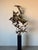 Metal Modern Curtis Jere “Flying Birds” Brutalist Torch-Cut Metal Floor Sculpture on Pedestal/ Sold For Sale - Image 7 of 12