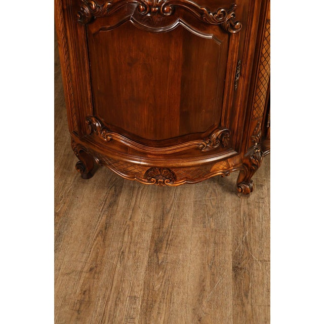 French Louis XV Style 106" Long Marble Top Walnut Sideboard For Sale - Image 11 of 18