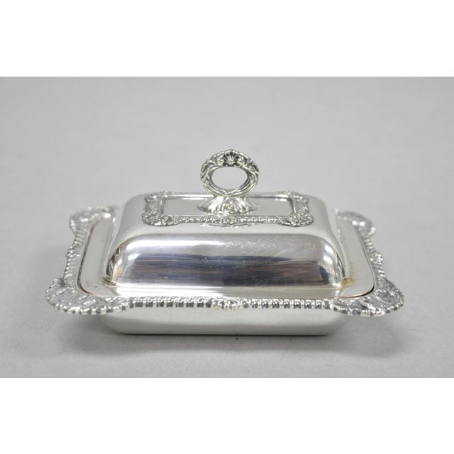 Vintage Miniature Sheffield England Silver Plated Covered Serving Dish Platter - Set of 2 For Sale - Image 15 of 18