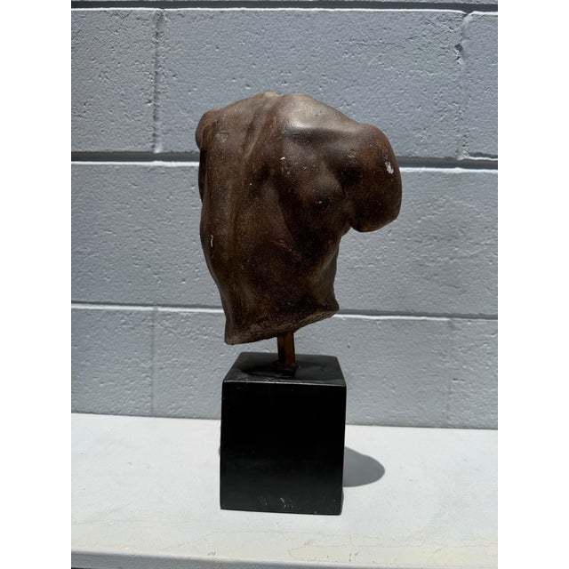 Metal 1991 Classical Male Torso Sculpture by Sergey Eylanbekov for Alva Studios For Sale - Image 7 of 8