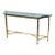 Glamorous Vintage Italian Brass & Glass Console Table W/Label For Sale
