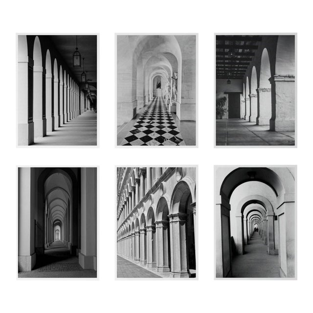 Set of 6 - 'Arches' #2 Unframed Contemporary Black and White Gallery Wall of Photographs Installation For Sale