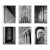 Set of 6 - 'Arches' #2 Unframed Contemporary Black and White Gallery Wall of Photographs Installation For Sale