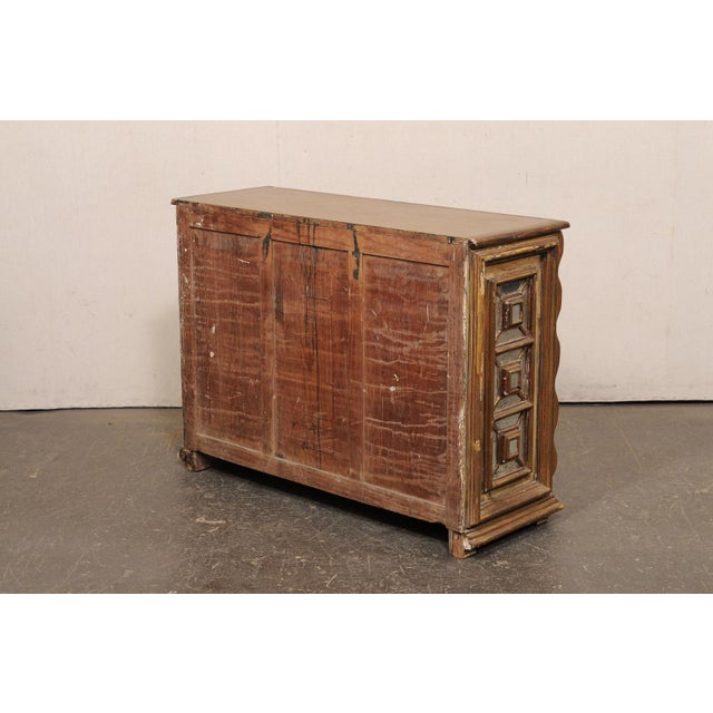 Mid 20th Century Spanish Giltwood & Mirrored Console Cabinet For Sale - Image 9 of 15