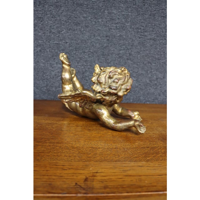 Italian Giltwood Cherub Sculpture For Sale - Image 12 of 13
