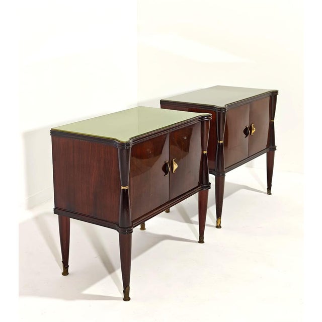 Vintage Italian Bedside Tables in the style of Vittorio Dassi, 1950s, Set of 2 For Sale - Image 16 of 18