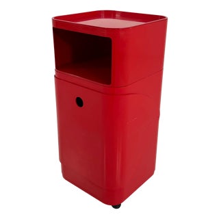 Red Laundry Bin by Anna Castelli for Kartell, 1970s For Sale