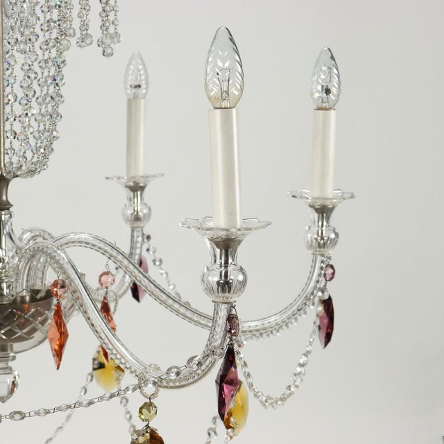 Glass Chandelier, Italy, 20th Century For Sale - Image 4 of 12